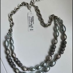 Brand New Silver Grey Necklace