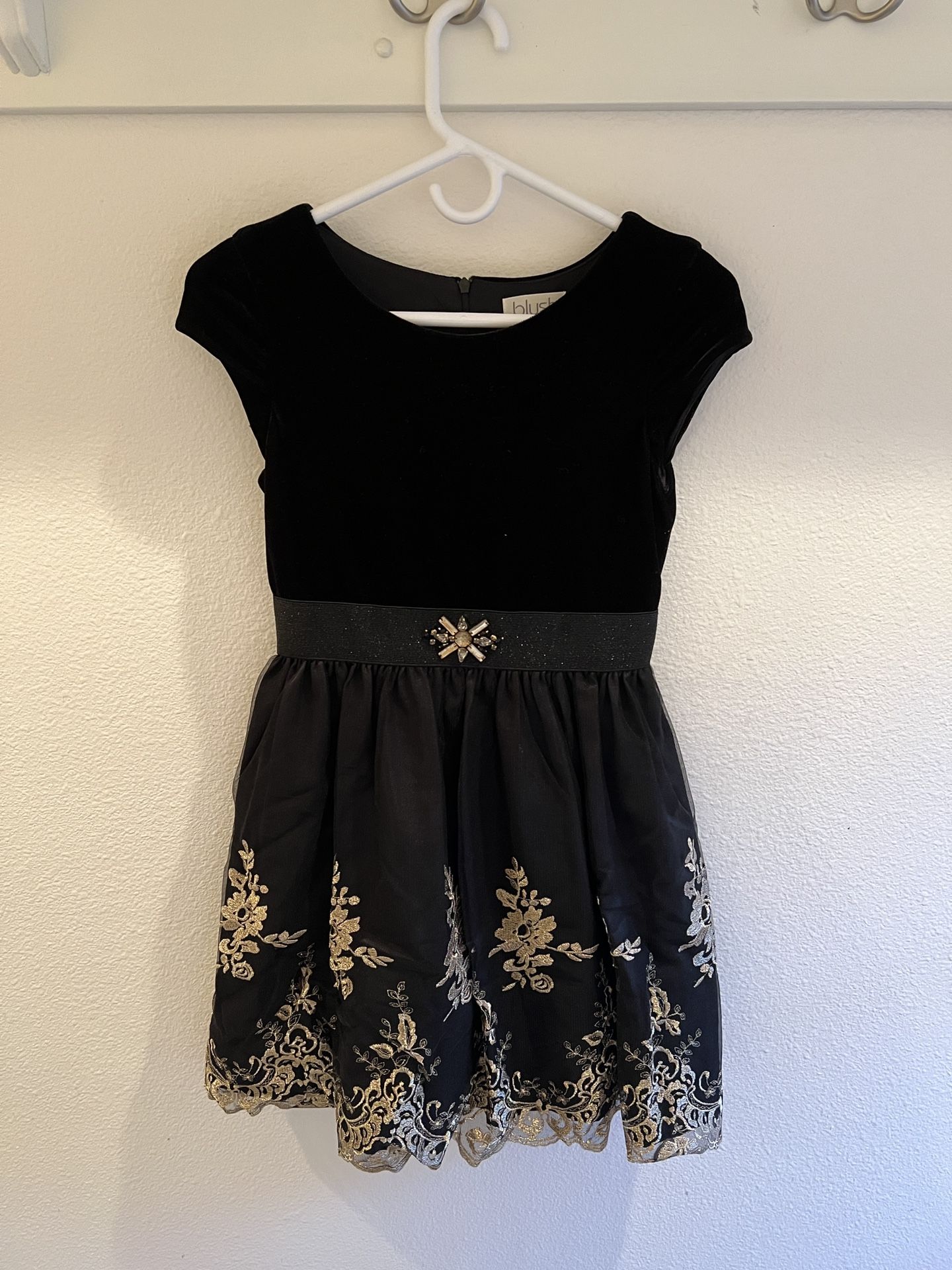 Party Dress Holiday Dress Black Gold Lace