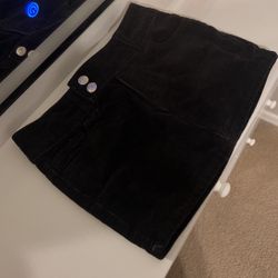 Denim Black Skirt