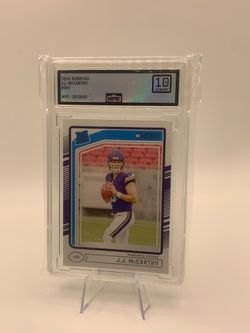 JJ McCarthy Rookie card Graded mint 10