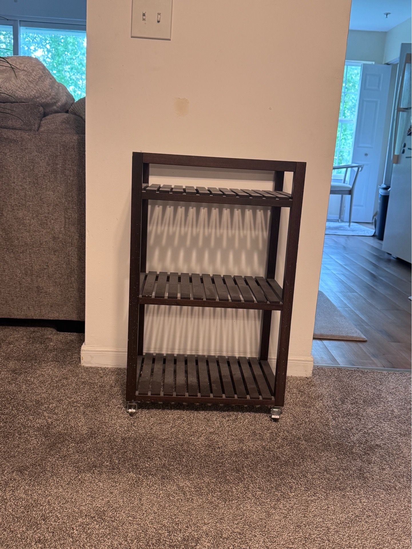 β¨ 3-Tier Rolling Wood Cart / Coffee Bar / Storage Shelf β¨