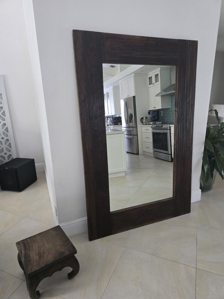 Beautiful Wooden Floor And/or Wall Mirror