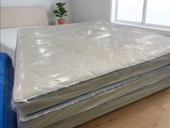 Pillow Top Mattress Still in Plastic Wrap