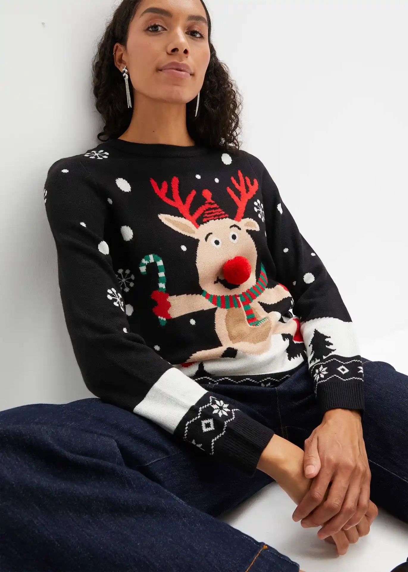 Fashionable Ugly Christmas Sweaters, Round Neck, Long Sleeve, Knitted Sweaters