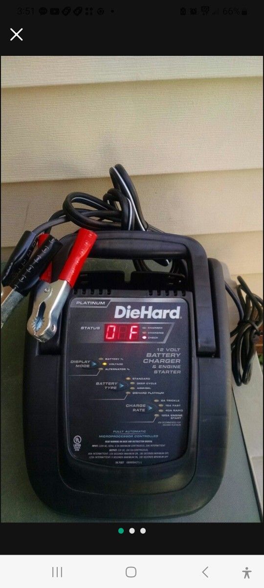 DieHard Platinum 12 Volt Battery Charger and Engine Starter
