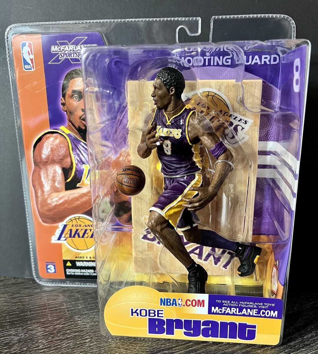 2003 NBA Series #3 McFarlane’s Sports Picks Kobe Bryant, Los Angeles Lakers Purple Jersey Basketball Figure. New, In Protective Casing. 