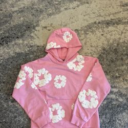 Pink Denim Tear Hoodie