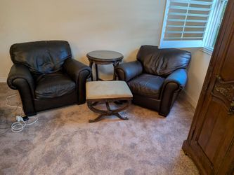 Leather armchairs