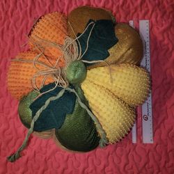 Cute Patchwork Pumpkin Decoration