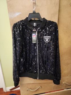 Women's XXL Las Vegas Raiders Sequin Bomber Jacket
