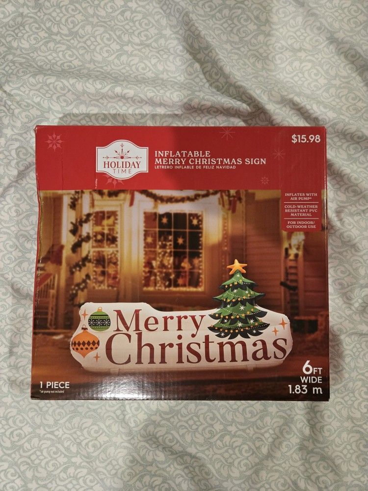 6ft MERRY CHRISTMAS  Inflatable  Christmas  Decor