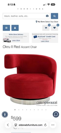Okru II Red Accent Chair