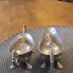 Vintage corbell and company , silver plated creamer and sugar bowl set