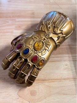 Gold Infinity Gauntlet Costume Armor with Colored Stones Superhero Theme