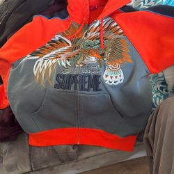 Supreme Falcon Raglan Zip Up Hoodie Limited Edition 2023 Collection