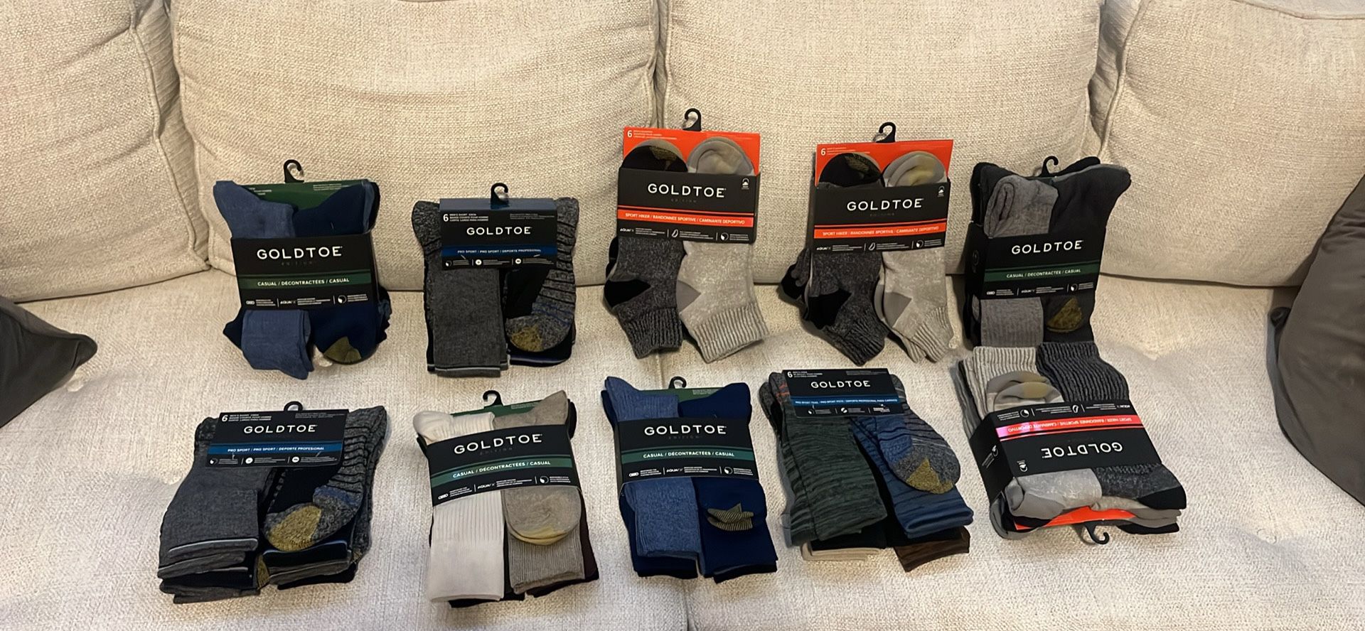 BRAND NEW $16 MEN’S GOLD TOE  CASUAL OR HIKING SOCKS FOR ONLY $8