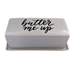 White Covered Butter Dish