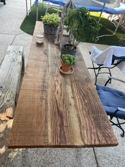 Farm Style Table With Cast Iron Legs
