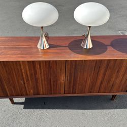 ORIGINAL Mid Century Laurel  Mushroom Table Lamps Bill Curry  