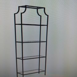2 New In Box Etegere With Glass Shelves 