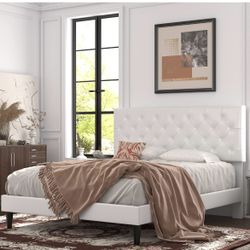 White Full Size Bed Frame 