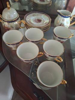 Coffe Set with Gold Trim