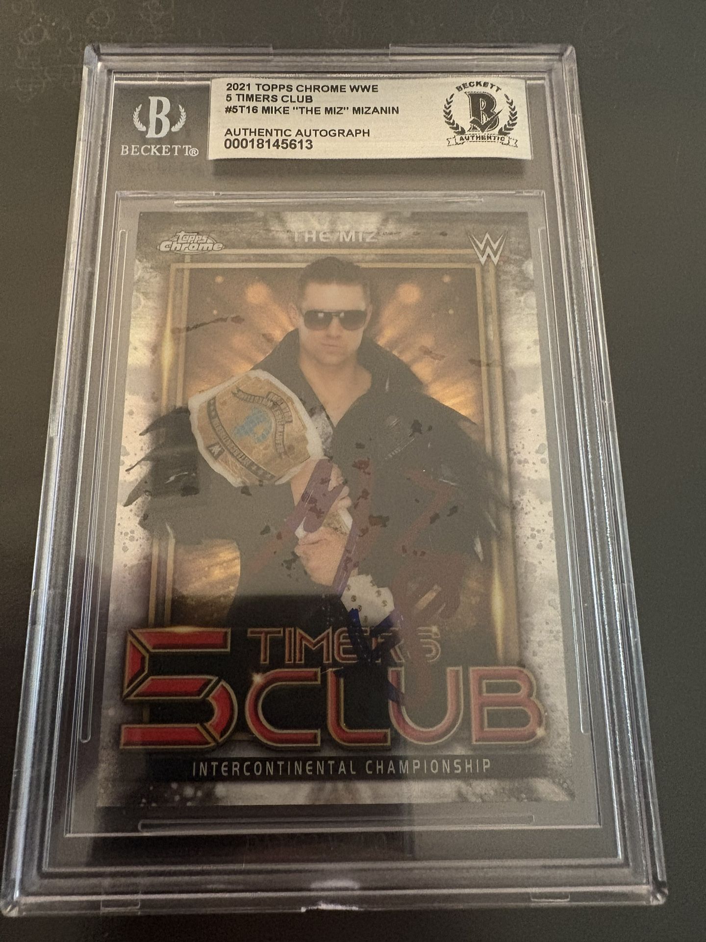 WWE MIZ Signed Card