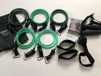 Cables Resistance Bands Set (stackable 150lbs & hypoallergenic) 