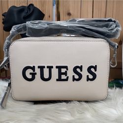 Guess Marfa Mini Cream Crossbody Bag