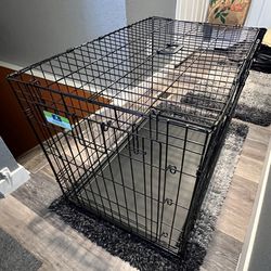 Top Paw 36" Double Door Folding Wire Dog Crate with Divider Panel