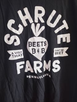 SCHRUTE FARMS T-Shirt Mens Extra Large Beets B&B The Office Dwight Black Tee.. in Excellent / Like New condition