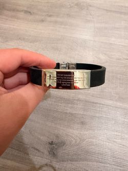 Black bracelet father daughter