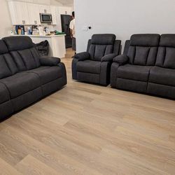 New Recliner Couch, Loveseat And Chair with USB Ports! Includes Free Delivery 🚚!