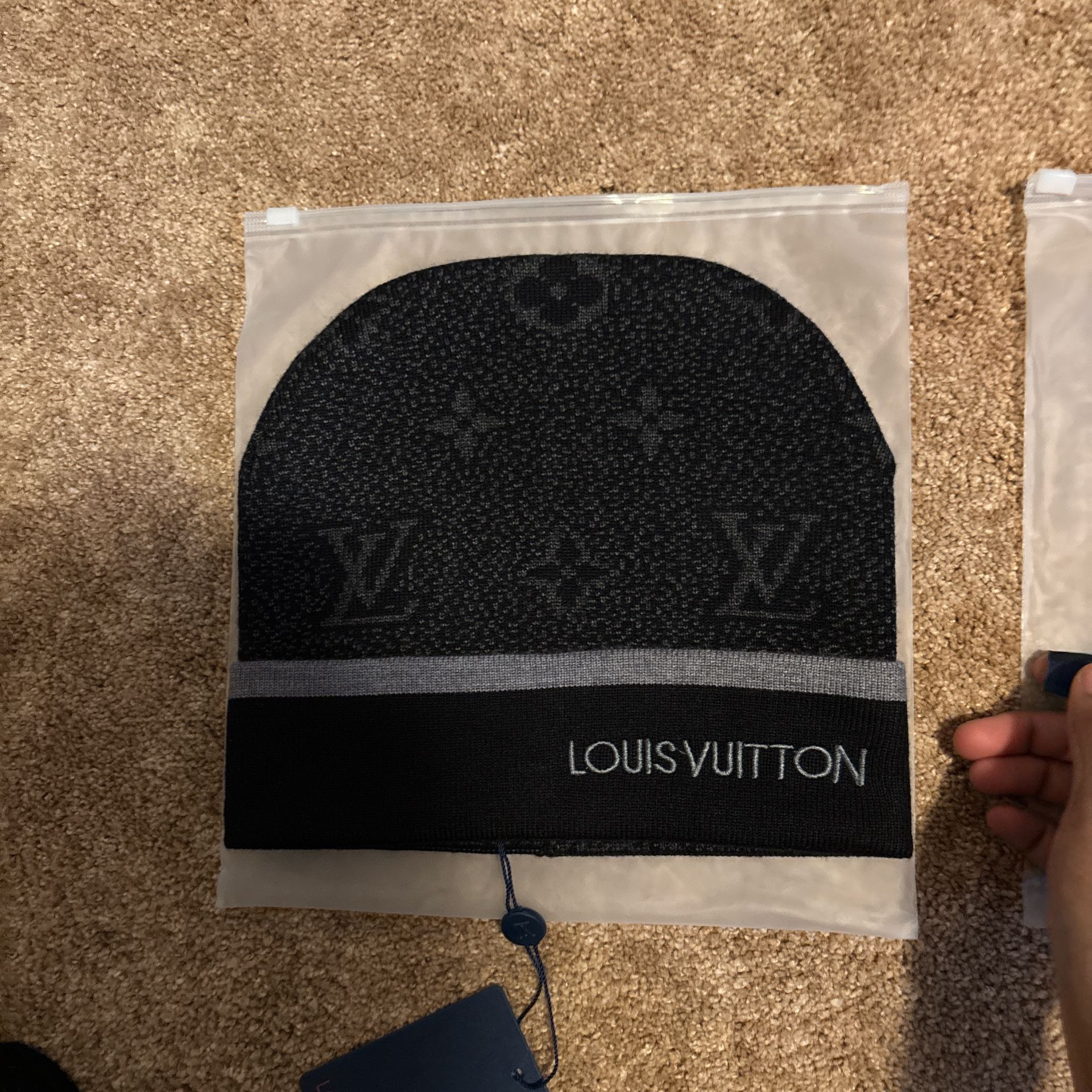 Black Louis Vuitton Beanie