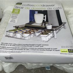 Smart  Works  Coffee Pod Drawer - Holds 35 K-Cups with Integrated Roller System