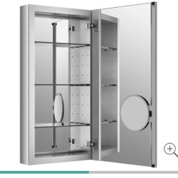 Kohler Verdera 15" x 30" Medicine Cabinet with Slow-Close Hinges, Integral Magnifying Mirror and Three Adjustable Shelves.