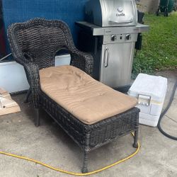 Grill And Lounge Chai Wicker For Sale In Good Shape 