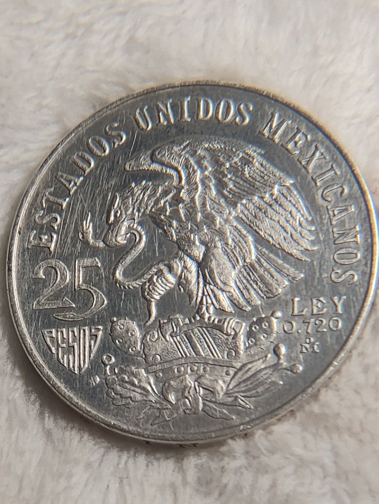 1968 Olympic Mexico Silver Coin