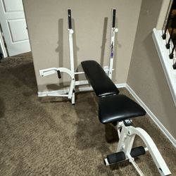 Weight Bench With Weights And Bar