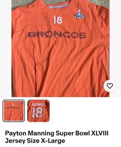 Payton Manning Super Bowl t shirt