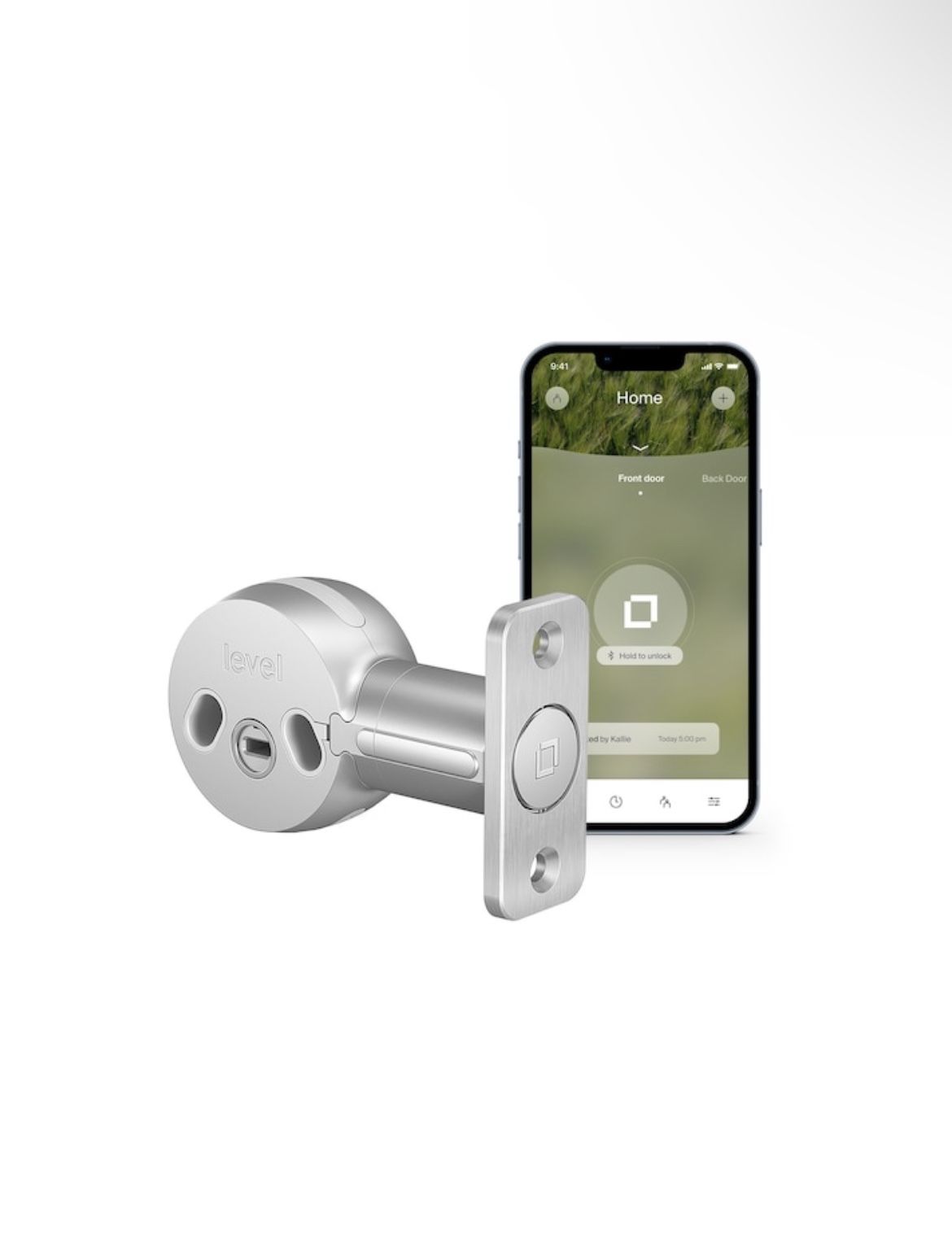 LEVEL Bolt Retrofit Smart Lock Satin Chrome Bluetooth Electronic Deadbolt Smart