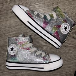 Girls glittery High top converse