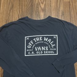 Vans Off The Wall * CA Old Skool Dark Blue Long Sleeve * Size XL 