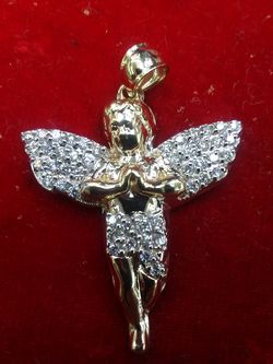 14k Gold Angel 11.6 grams 2.50 ct Diamonds