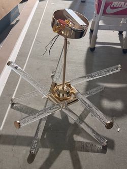modern gold Sputnik-style starburst chandelier
