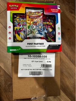 sealed Pokemon TCG First Partner Illustration Series 1 Case (6 boxes per case)