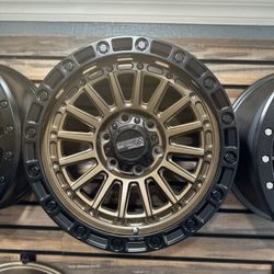 Metal FX Wheels Bronze- EACH WHEEL $195/ CADA RIN - FITMENT: TACOMA, 4 RUNNER, SILVERADO, SIERRA, TAHOE, SURBURBAN, ESCALADE AND MORE)