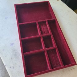 Jewelry Tray Organizer Drawer Insert red Velvet
