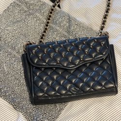 Black Rabecca Minkoff Leather Quilted Crossbody Bag