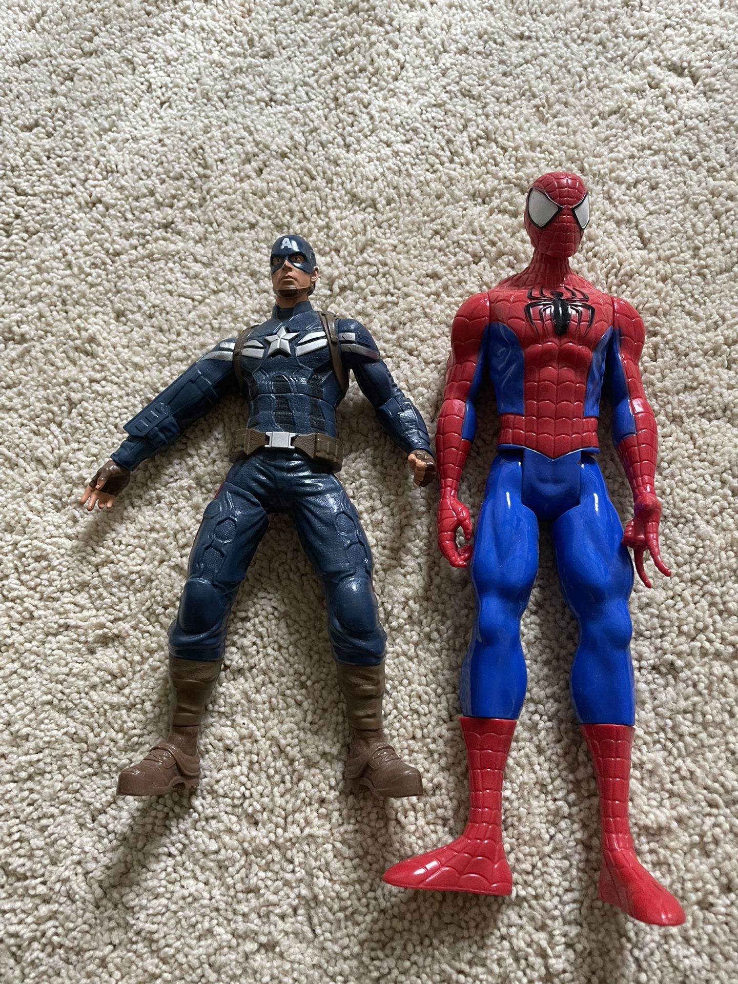 Captain America & Spider Man Figures